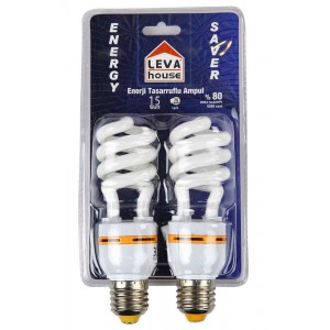 Leva 2'li Tasarruflu Ampul 20W